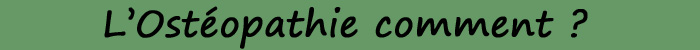 L'ost&eacute;opathie animale comment  ?